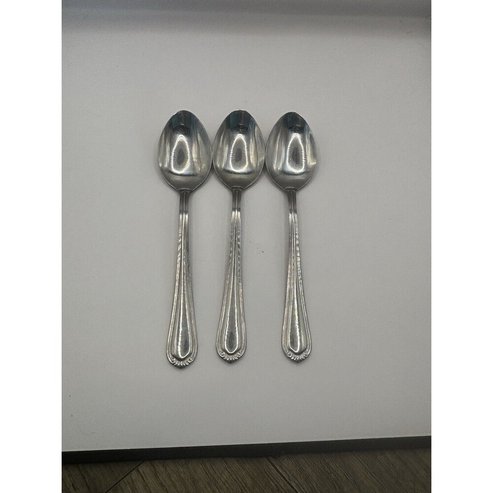 3 Piece Lot Retired Hampton Forge Silversmiths TARA Stainless Steel Tablespoons